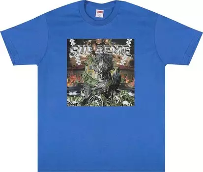 Футболка Supreme Dragon Tee 'Royal', синий