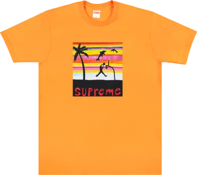 Футболка Supreme Dunk Tee 'Bright Orange', оранжевый