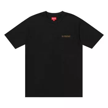 Футболка Supreme Embroidered Pocket Tee Black, черный