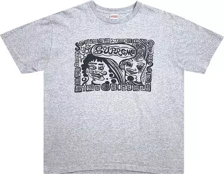Футболка Supreme Faces Tee 'Heather Grey', серый