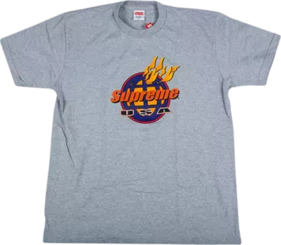 Футболка Supreme Fire T-Shirt 'Grey', серый