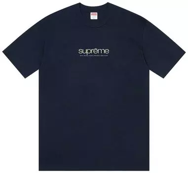 Футболка Supreme Five Boroughs Tee 'Navy', синий