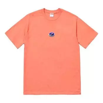 Футболка Supreme FW18 Bottle Cap Tee Terra Cotta Logo Tee, красный