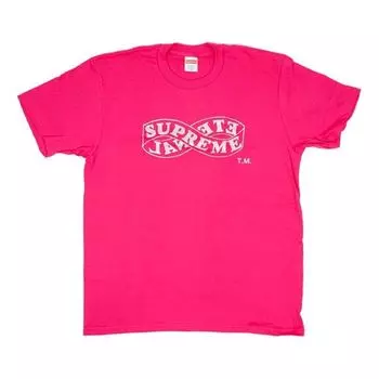 Футболка Supreme FW18 Eternal Tee Dark Pink Logo Printing Short Sleeve Unisex Red, красный