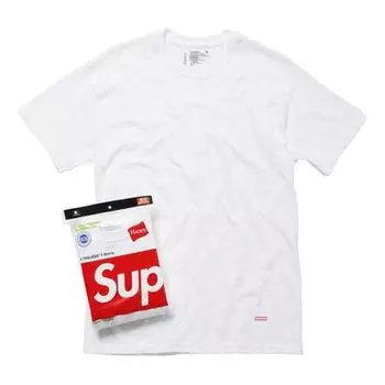 Футболка Supreme FW19 Week 1 x Hanes Tagless Tees (3 Pack) White T 3, белый