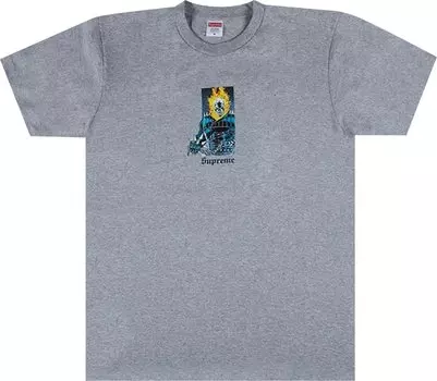 Футболка Supreme Ghost Rider Tee 'Heather Grey', серый