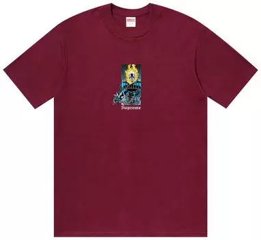 Футболка Supreme Ghost Rider Tee 'Burgundy', красный