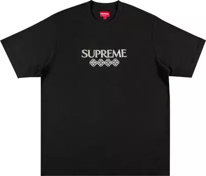 Футболка Supreme Glitter Short-Sleeve Top 'Black', черный