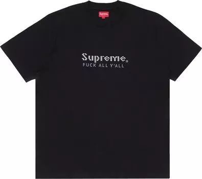 Футболка Supreme Gold Bars Tee 'Black', черный