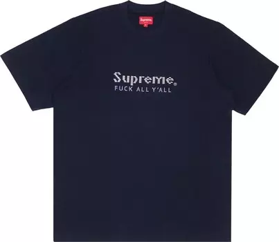 Футболка Supreme Gold Bars Tee 'Navy', синий
