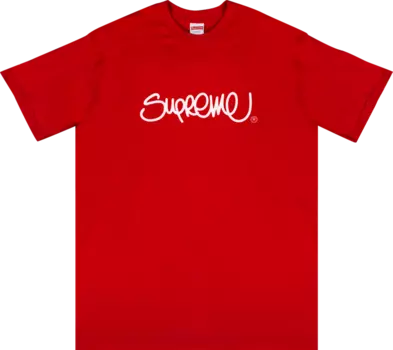 Футболка Supreme Handstyle Tee 'Red', красный