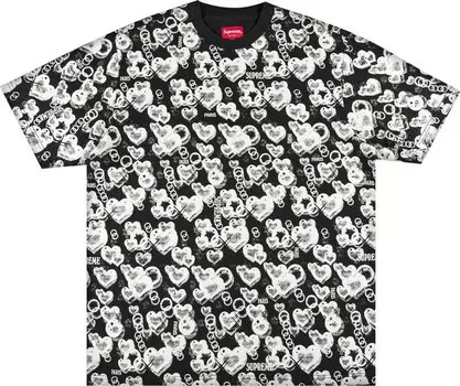 Футболка Supreme Hearts Short-Sleeve Top 'Black', черный