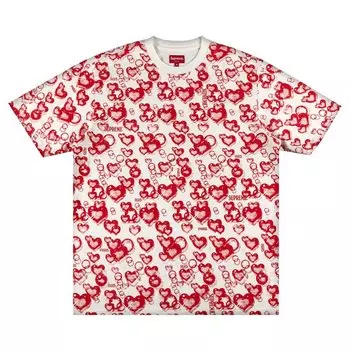 Футболка Supreme Hearts Short-Sleeve Top 'White', белый