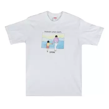Футболка Supreme Heaven And Earth T-Shirt 'White', белый