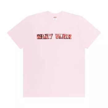 Футболка Supreme Holy War, светло-розовая