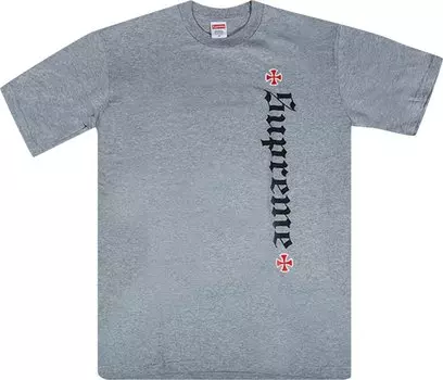 Футболка Supreme Independent Old English Tee 'Heather Grey', серый