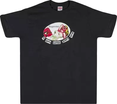Футболка Supreme It Gets Better Every Time, чёрный