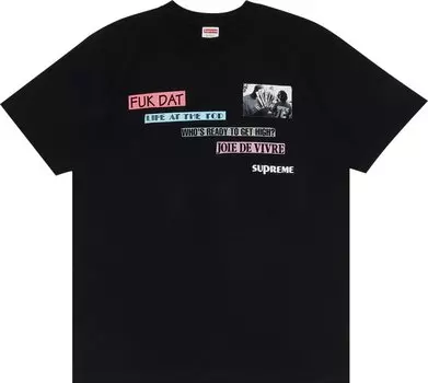 Футболка Supreme Joie De Vivre Tee 'Black', черный