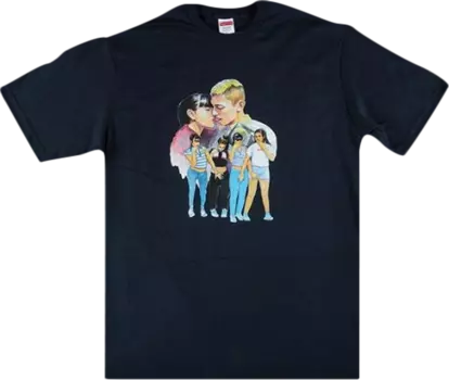 Футболка Supreme Kiss T-Shirt 'Navy', синий