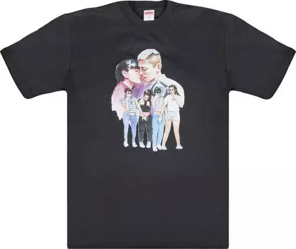 Футболка Supreme Kiss T-Shirt 'Black', черный