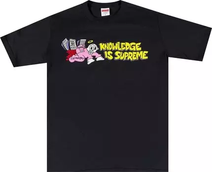 Футболка Supreme Knowledge Tee 'Black', черный