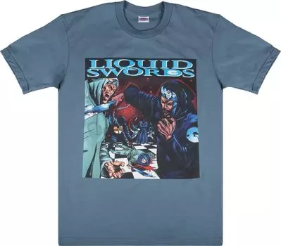 Футболка Supreme Liquid Swords T-Shirt 'Slate', синий