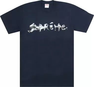 Футболка Supreme Liquid Tee 'Navy', синий