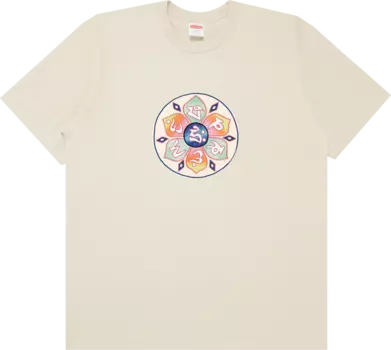 Футболка Supreme Lotus Short-Sleeve Top 'Natural', кремовый
