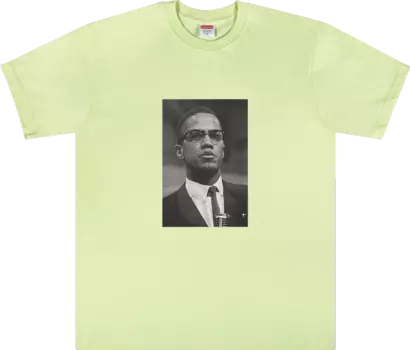 Футболка Supreme Malcolm X Tee 'Pale Mint', зеленый