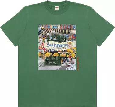 Футболка Supreme Manhattan Tee 'Light Pine', зеленый