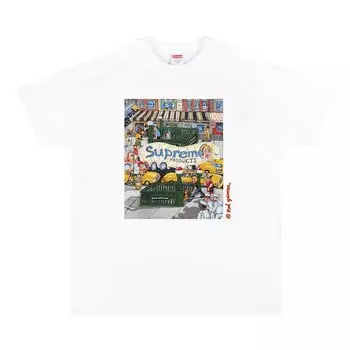 Футболка Supreme Manhattan Tee 'White', белый