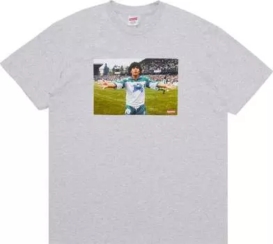 Футболка Supreme Maradona 'Ash Grey', серый