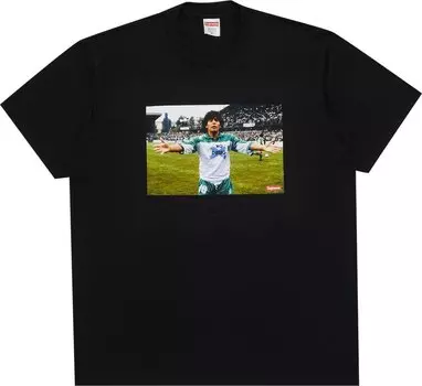 Футболка Supreme Maradona 'Black', черный