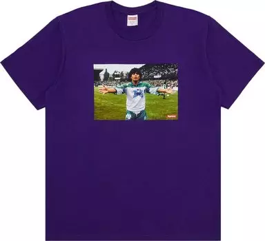 Футболка Supreme Maradona 'Purple', фиолетовый