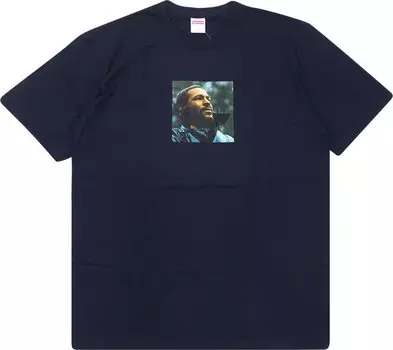 Футболка Supreme Marvin Gaye Tee 'Navy', синий