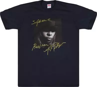 Футболка Supreme Mary J. Blige T-Shirt 'Navy', синий