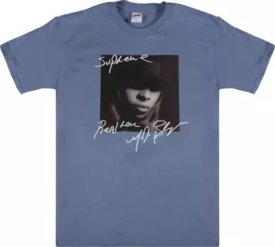 Футболка Supreme Mary J. Blige T-Shirt 'Slate', синий