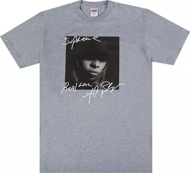 Футболка Supreme Mary J. Blige Tee 'Heather Grey', серый