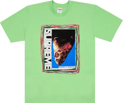 Футболка Supreme Mask Tee 'Lime', зеленый