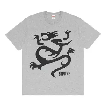 Футболка Supreme Mobb Deep Dragon, Heather Grey