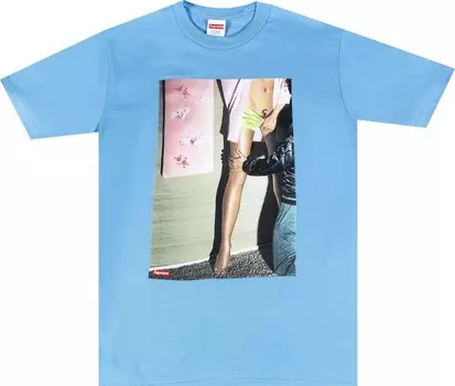 Футболка Supreme Model Tee 'Light Slate', синий