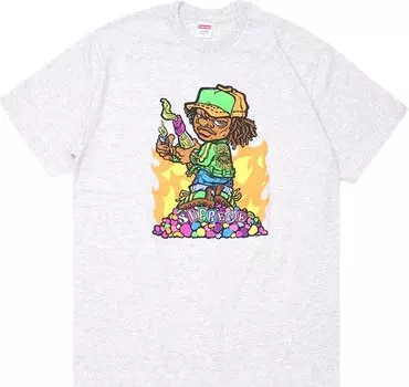 Футболка Supreme Molotov Kid Tee 'Ash Grey', серый