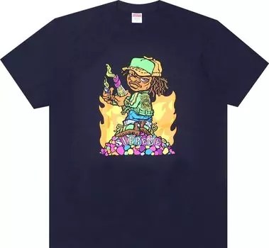 Футболка Supreme Molotov Kid Tee 'Navy', синий
