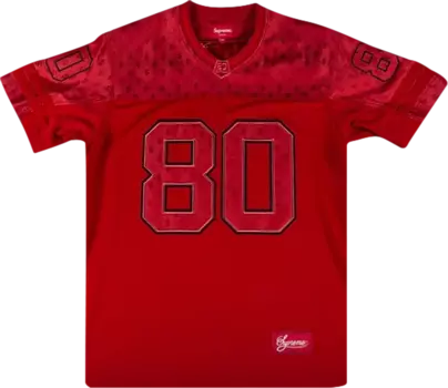 Футболка Supreme Monogram Football Jersey 'Red', красный