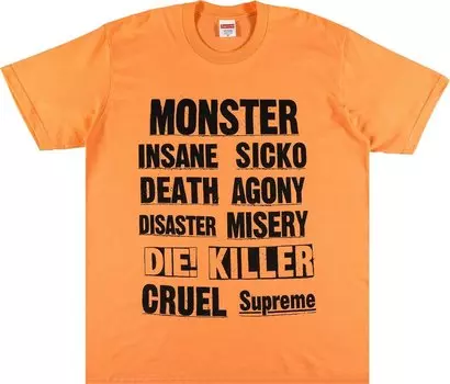 Футболка Supreme Monster Tee 'Peach', оранжевый