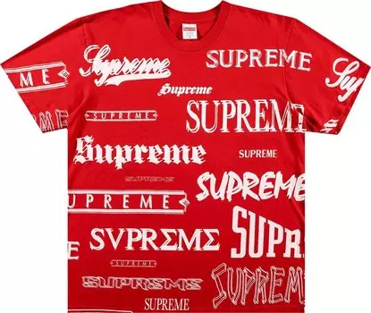 Футболка Supreme Multi Logo Tee 'Red', красный