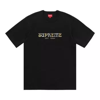 Футболка Supreme Nouveau Logo Tee Black, черный
