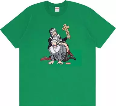 Футболка Supreme Nuns Tee 'Green', зеленый