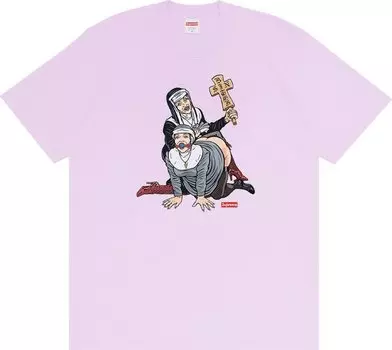 Футболка Supreme Nuns Tee 'Light Purple', фиолетовый