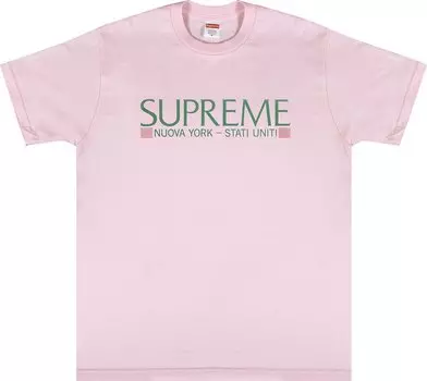 Футболка Supreme Nuova York Tee 'Light Pink', розовый